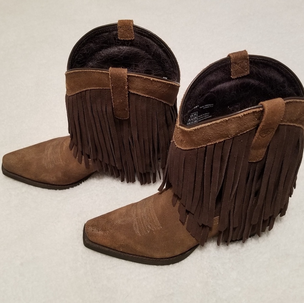 Fringe cowboy boots